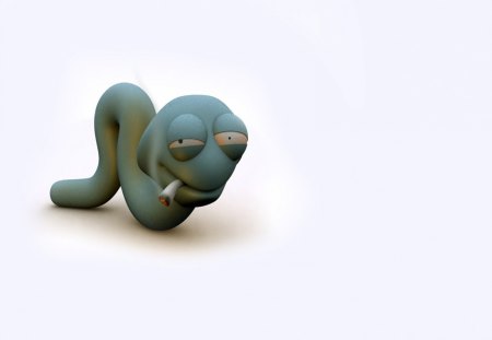 3D worm - cgi, white, funny, insect, 3d