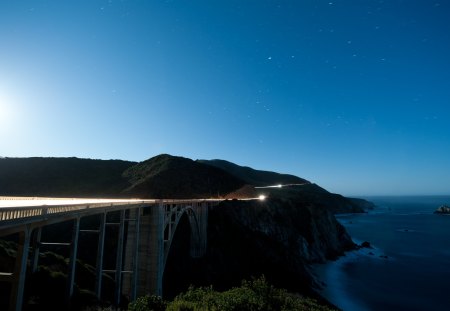 Bixby Creek Bridge - bixby, ocean, creek, bridge