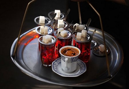 Russian tea - glassful, tea, glass, sugar, russian