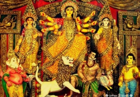 durga mata - goddess, spiritual, durge, durga, religious