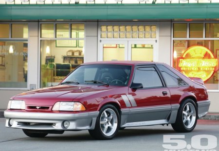   1993 Ford Mustang GT   - ford, gray, 93, maroom