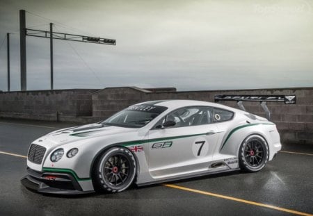 2012 Bentley Continental GT3 Concept - white, race, track, wing