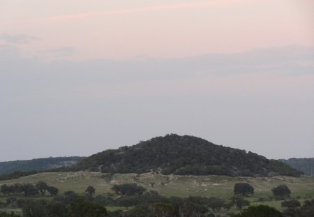 Little Hill - sky, hill, dusk, trees