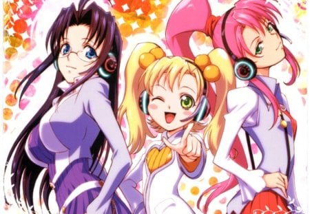 Basquash! - anime, three beautiful girls, headphones, manga