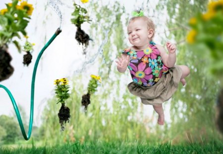 Levitation-Baby - nice, cute, baby, photo