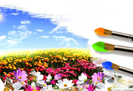 SPRING COLORS - poletsvetov, brush, art, sun, sky