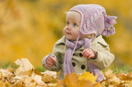 Beautiful Autumn - models, autumn, people, girl, baby, beautiful, sweet