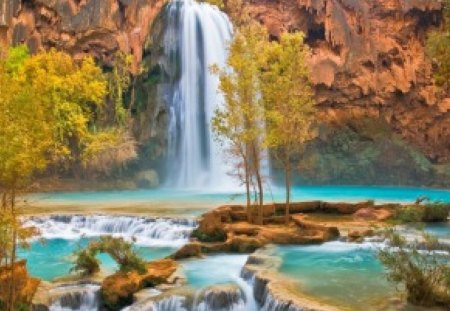 waterfalls - nature, beauty, paradise, river