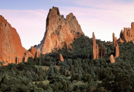 wonderful knife edge formations - forest, mountains, peaks, cliffs