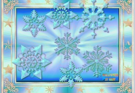 Snowflakes - winter, seasons, snowflakes, christmas