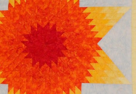 Sunset Quilt - quilt, sunset, yellow, hot, red, bright, orange, sun