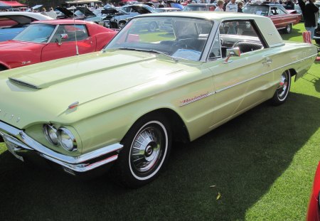 1964 Ford Thunderbird Hardtop - black, Ford, tires, mint, headlights, Green, Photography