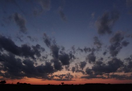 Sundown - clouds, dusk, night, sky