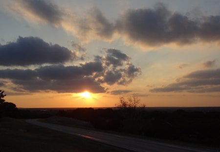 Texas Sunset - texas, sky, sunset, clouds