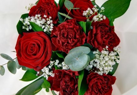 * Bouquet of red flowers * - beautiful, red, flowers, bouquet, rose, red rose