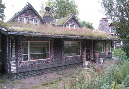 Souvenir Shop - grass-roof, house, garden, shop