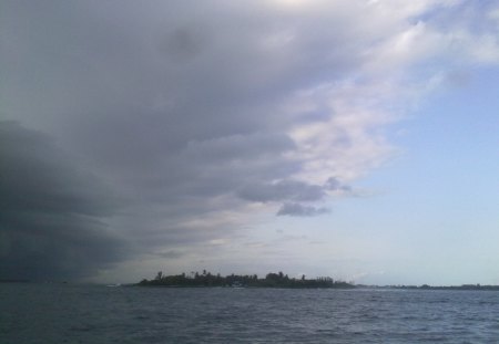 Art Of Clouds - sky, ocean, clouds, island