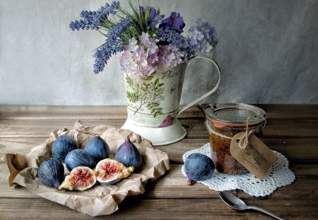 *** Still Life *** - kwiaty, martwa, figi, natura