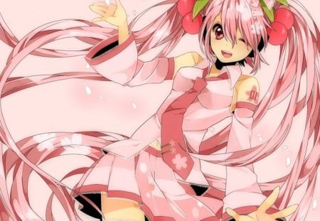 MIKI FURUKAWA - music, manga, anime, cherry, pink hair, pink