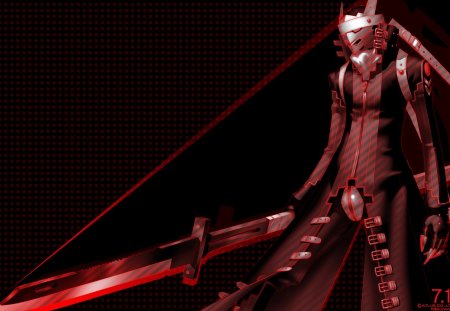 Izanagi - persona, anime, ninja, sword, izanagi, persona 4, trunch coat