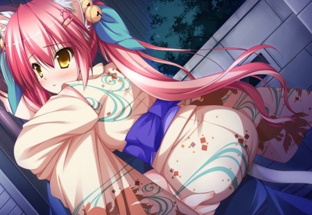 Koneko Kagurazaka - anime, anime girl, kamigakari cross heart, koneko kagurazaka, kimono