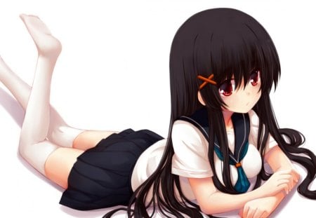 Anime - cute, anime, skirts, long hair