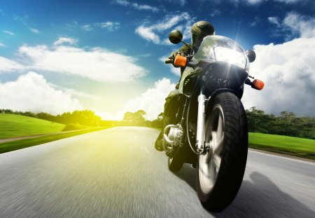 Speed King - street, freedom, colorful, king, machine, motorcycle, power, speed, beautiful, rush, splendor, colors