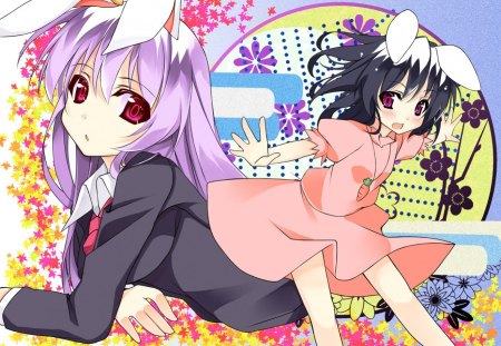 Inaba, Inaba - inaba reisen udongein, game, youkai, bunnygirl, bunny, red eyes, inaba tewi, touhou, zun, cute, usamimi, purple hair, bunny ears