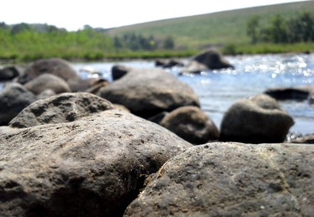 Beachstone1 - beauty, lake, stone, nature