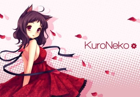 Kurone-Kuroneko - beauty, girl, wall, anime, new