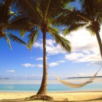 Beach Hammock - Aitutaki, Cook Islands