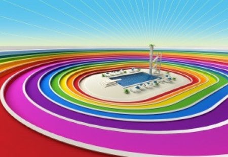 Crazy stadium - sport, fantastic, run, color, stadium