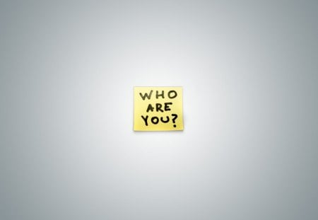 who are you? - are, who, you