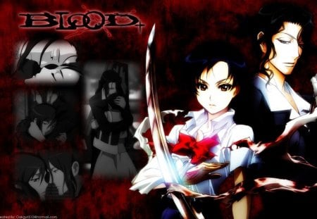 Blood + - anime, blood, saia, fighting