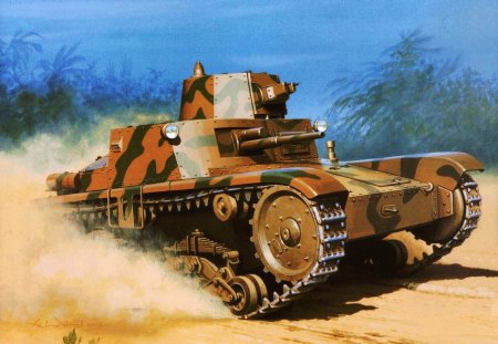 ITALIAN TANK - tank, desert, ww2, italian