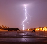 Lightning over an Airstrip