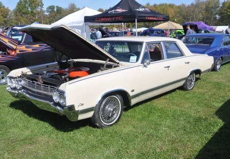 1965 Oldsmobile Cutlass - white, olds, cruiser, 4 door