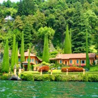 Houses on lake Como