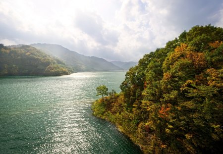 *** Beautiful river *** - rzeka, gory, natura, widoki, jesien