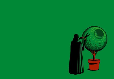 Vader's garden - garden, death, vader, star, wars, lord, green