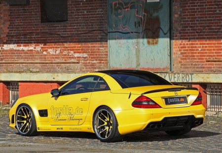 Mercedes Benz SL 55 Liquid Gold - gold, mercedes, 55, cars, benz, sl, liquid