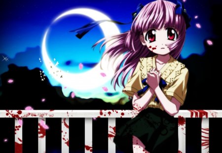 Elfen Lied - girl, anime, elfen lied, blood, cute, kurama mariko