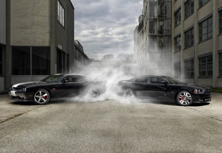 Charger VS Challenger - supercar, challenger, dodge, charger