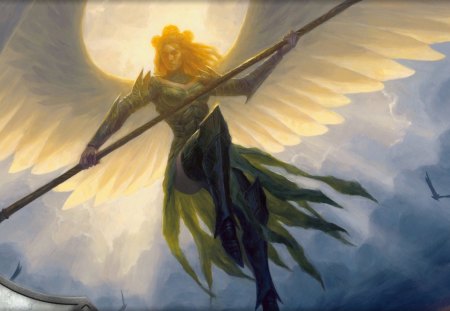 Angel - holy, sword, angel, wings