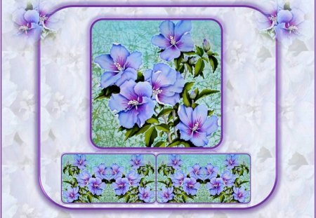 PLACEMATS! - placemats, purple, flowers, lilac