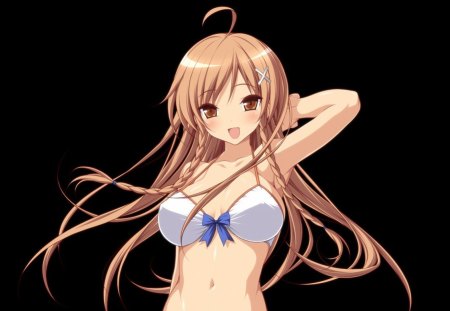 Anime - anime, long hair, cute, swimsuit