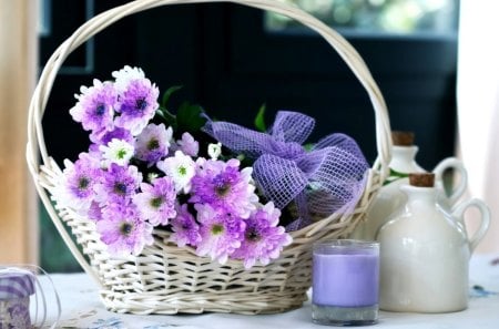 *** Basket of Flowers *** - kosz, kwiatow, natura, kwiaty, kompozycja