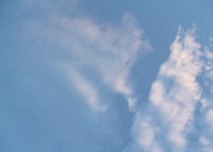 Footprint in the sky - unusual, blue, cloud, footprints, sky