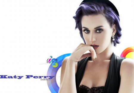 Katy w/Purple Hair - katy, purple, perry, hair