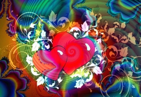 Magical Love - brian exton, love, fractal, hearts